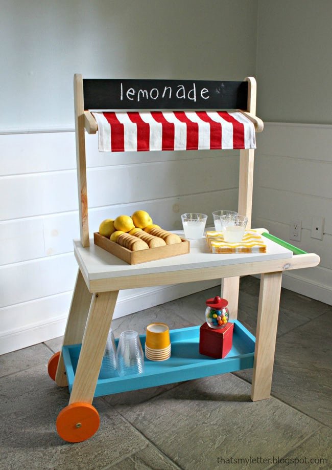 HOW TO: Wood Pretend Play Lemonade Cart for Preschoolers!