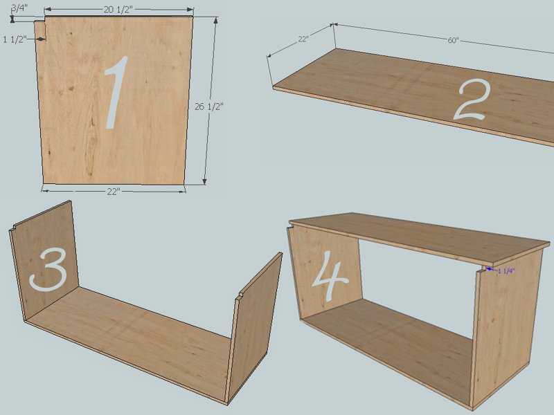 Hudson Dresser — step 1