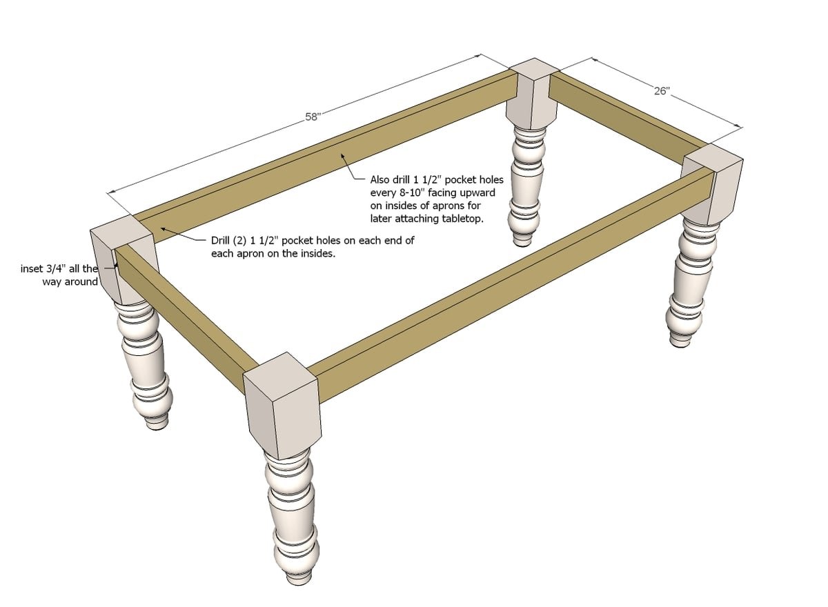 Husky Farmhouse Table — step 1