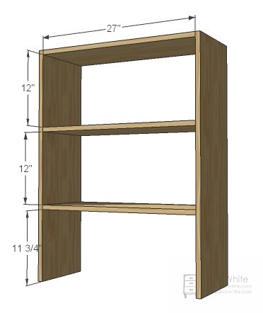 Hutch for the Cube Drawer Bench — step 1