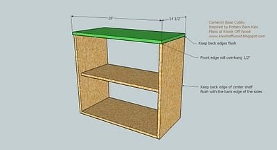 Hutch with Doors for the Modular Playroom Media Wall Collection — step 3