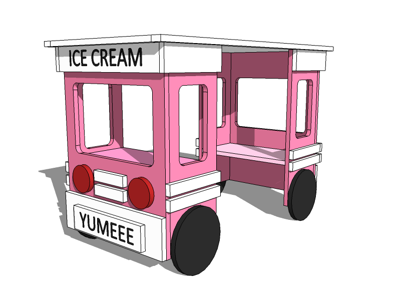 Ice Cream Truck Play Table or Desk