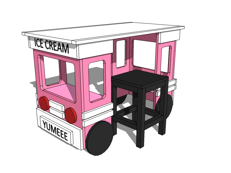 Ice Cream Truck Play Table or Desk — step 12