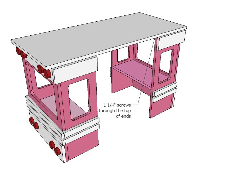 Ice Cream Truck Play Table or Desk — step 7