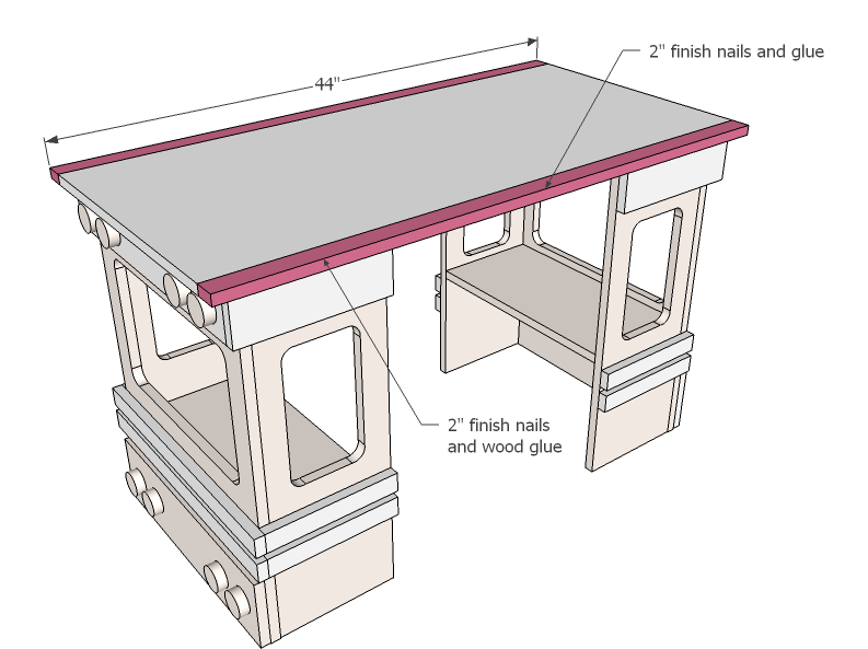 Ice Cream Truck Play Table or Desk — step 8