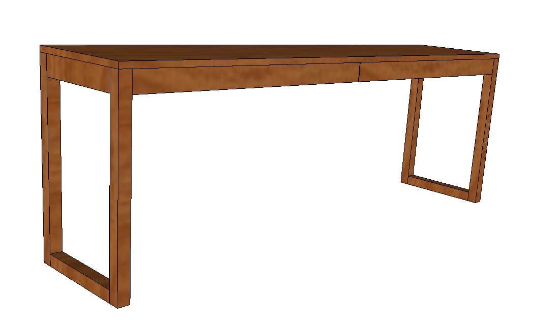 Ikea Besta Burs Inspired Desk (WITH Drawers)