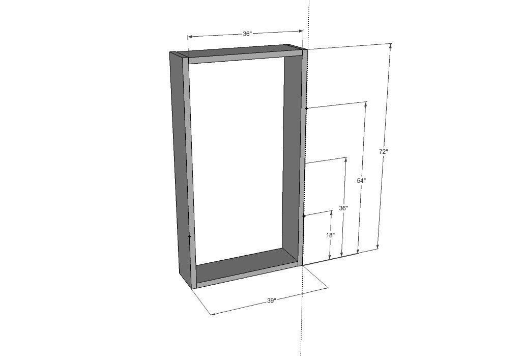IKEA Lack Inspired Bookcase — step 1