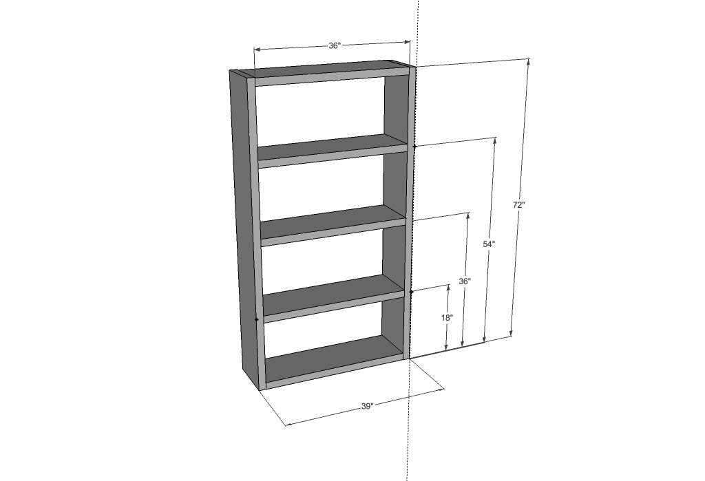 IKEA Lack Inspired Bookcase — step 2