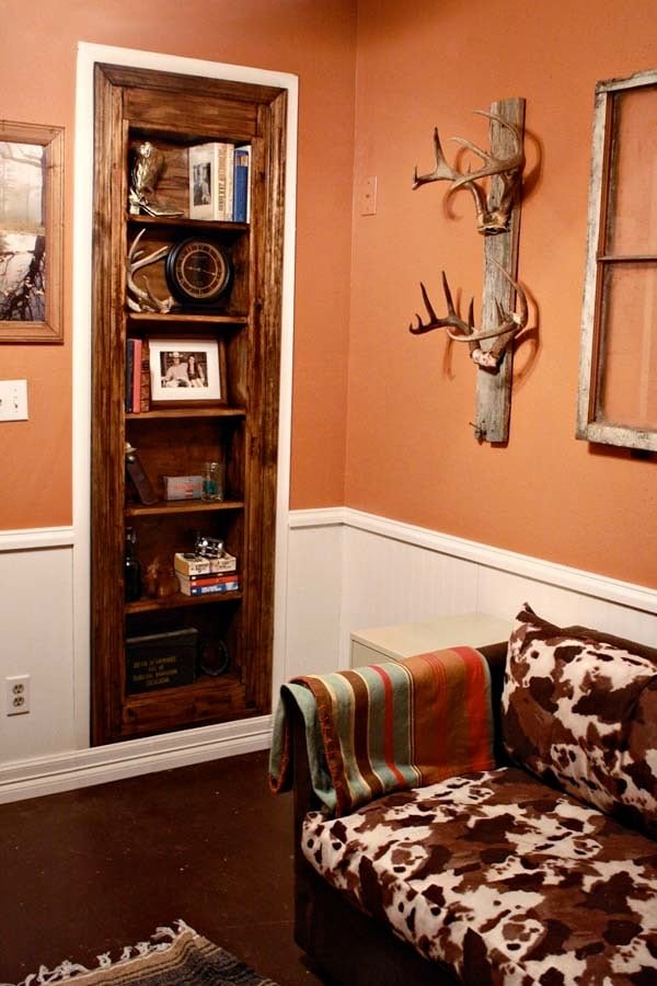 Inset Bookshelf Doorway
