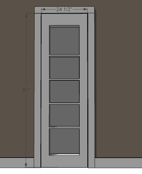 Inset Bookshelf Doorway — step 1