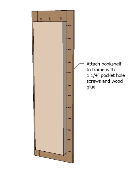 Inset Bookshelf Doorway — step 7