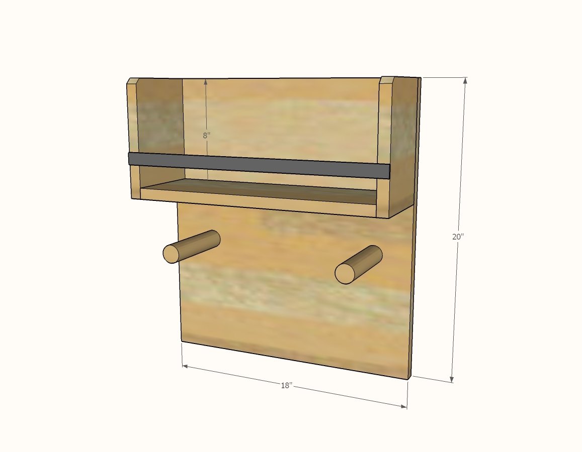 Iron Board Holder dimension diagram 1