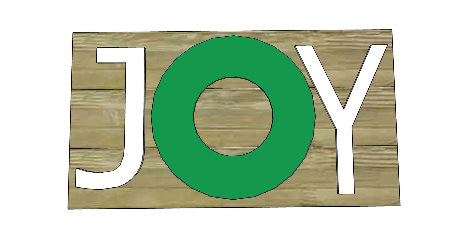 Joy Holiday Sign — step 3