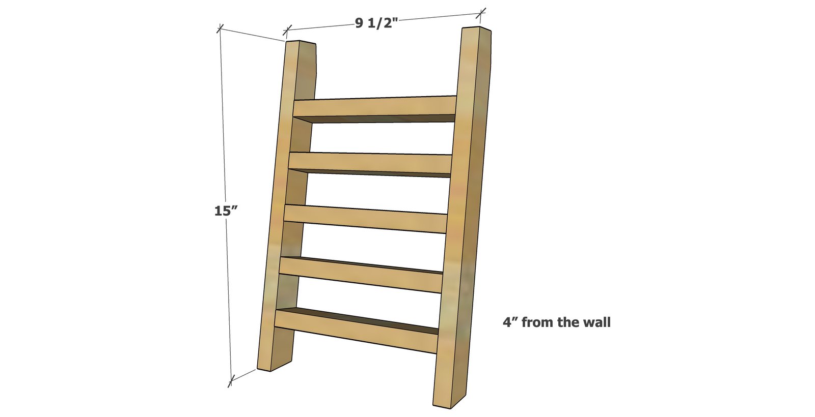 K Cup Holder Ladder dimension diagram 1