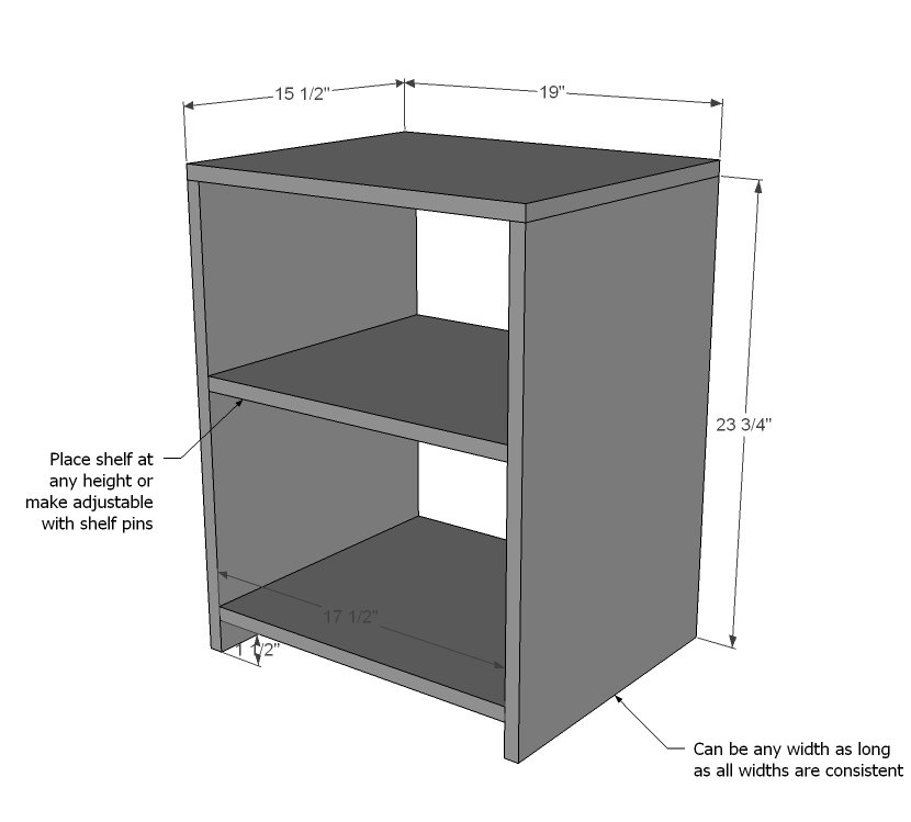Katie Nightstand Open Shelf — step 1