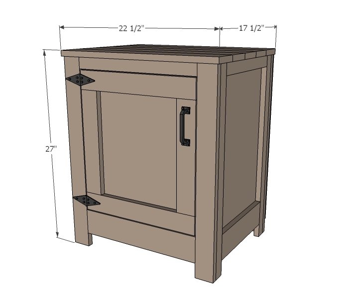 Kentwood Nightstands or End Tables dimension diagram 1