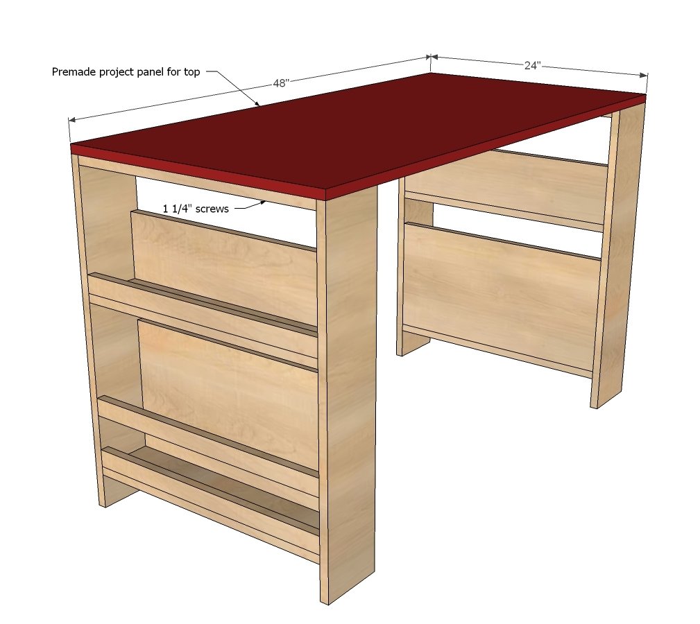Kids Storage Leg Desk — step 4