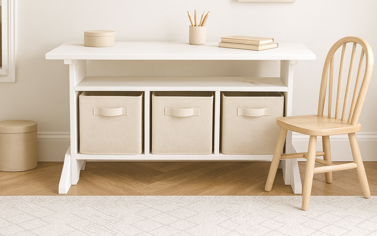 Kids’ Trestle Craft Table with Storage