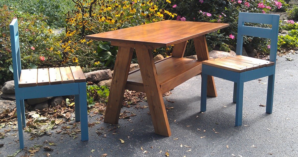 Kids Trestle Style Play Table