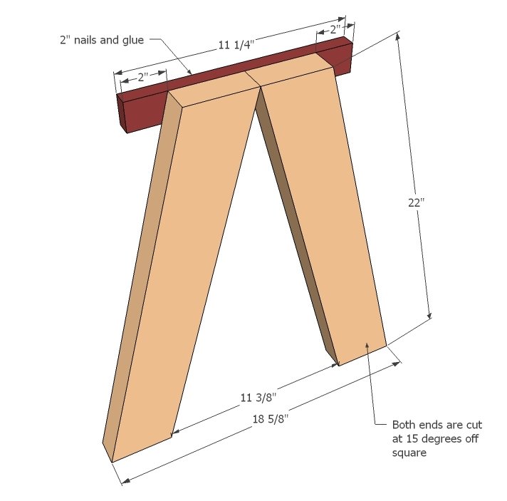 Kids Trestle Style Play Table — step 1
