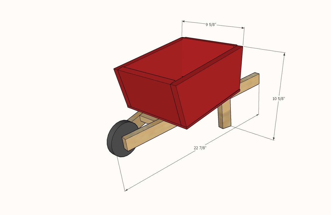 Kids Wheelbarrow dimension diagram 1