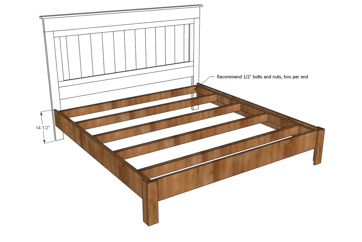 King Size Fancy Farmhouse Bed — step 13