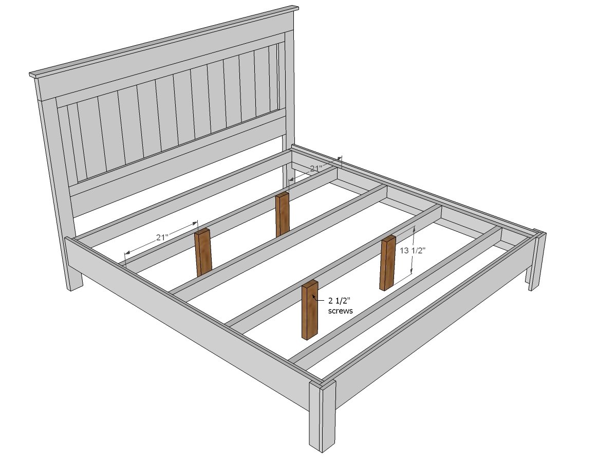 King Size Fancy Farmhouse Bed — step 14