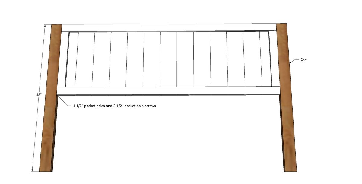 King Size Fancy Farmhouse Bed — step 3