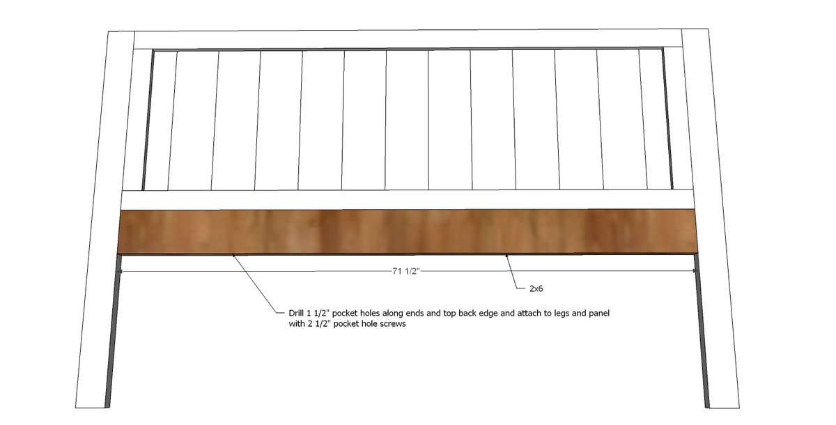 King Size Fancy Farmhouse Bed — step 4