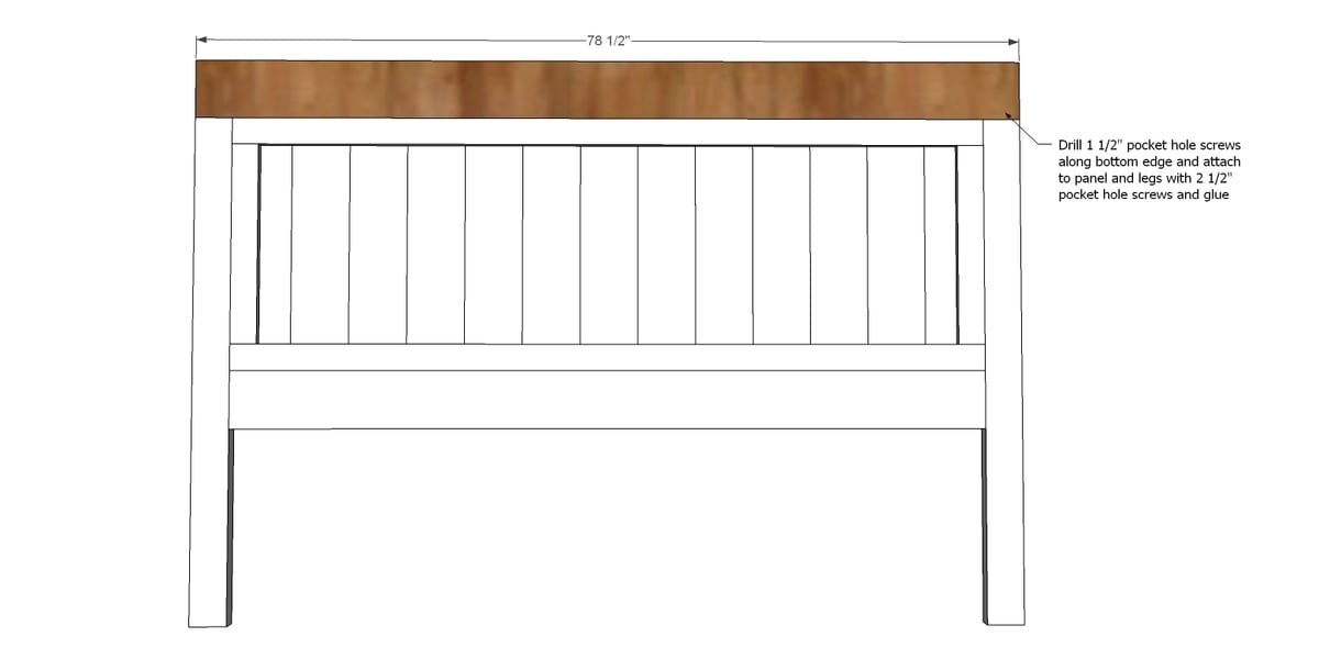 King Size Fancy Farmhouse Bed — step 5