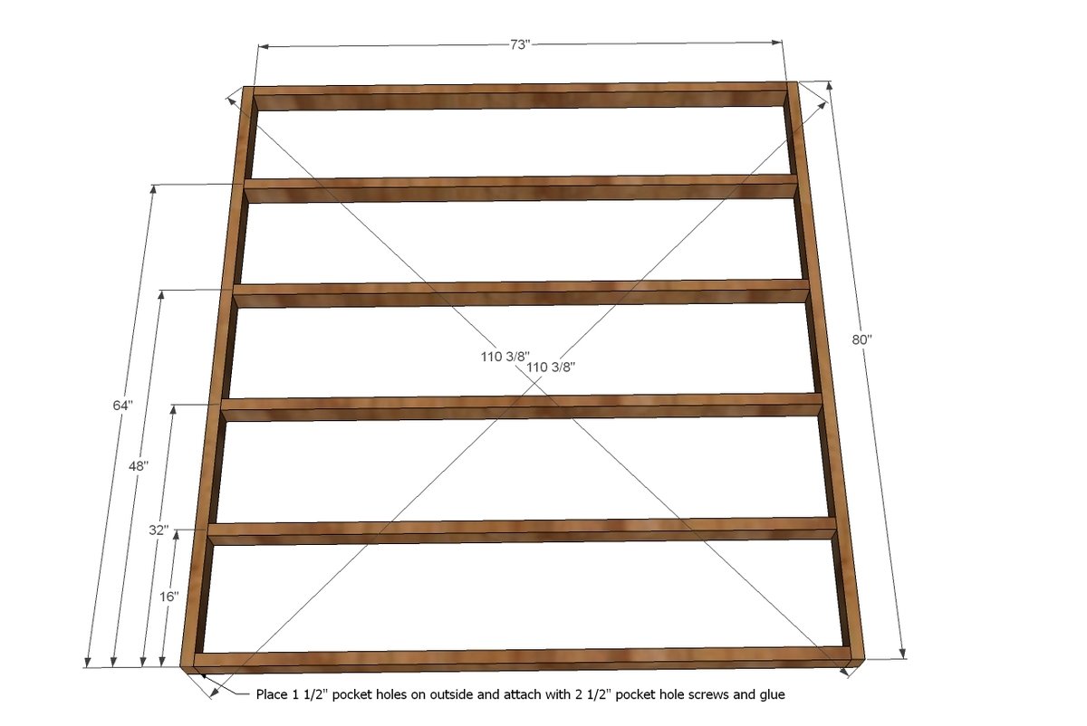 King Size Fancy Farmhouse Bed — step 8