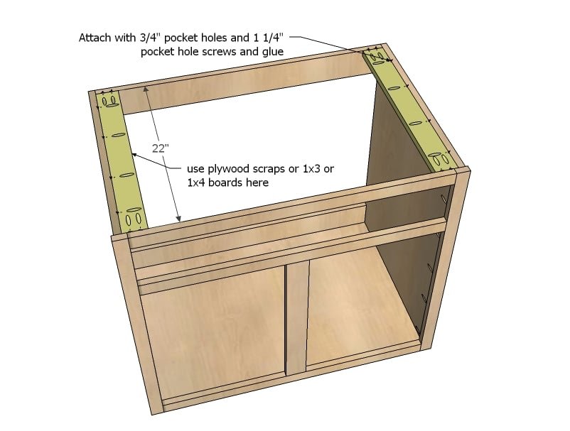 Kitchen Cabinet Sink Base 36 Full Overlay Face Frame — step 6