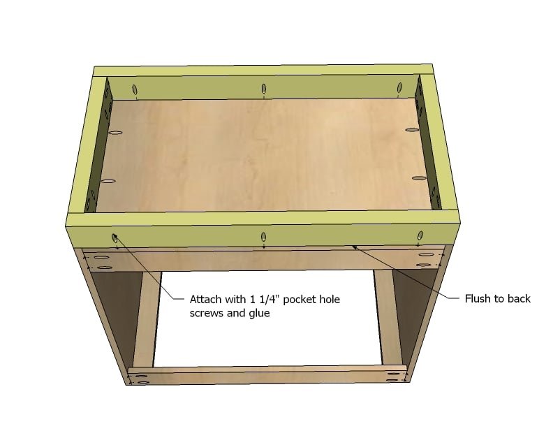 Kitchen Cabinet Sink Base 36 Full Overlay Face Frame — step 7