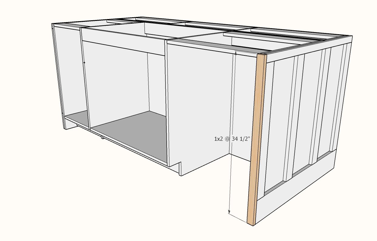 Kitchen Island with Open Shelving — step 9
