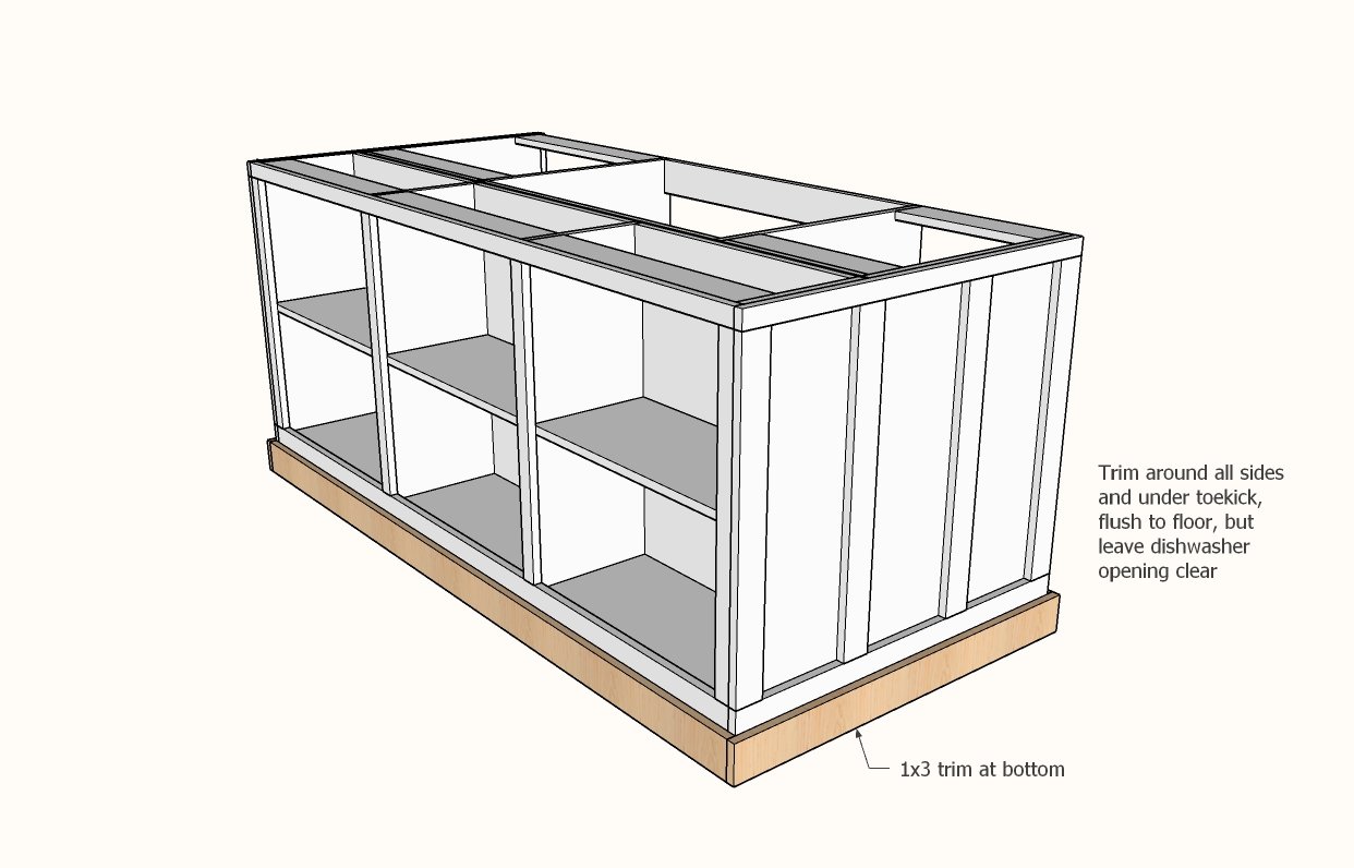 Kitchen Island with Open Shelving — step 10