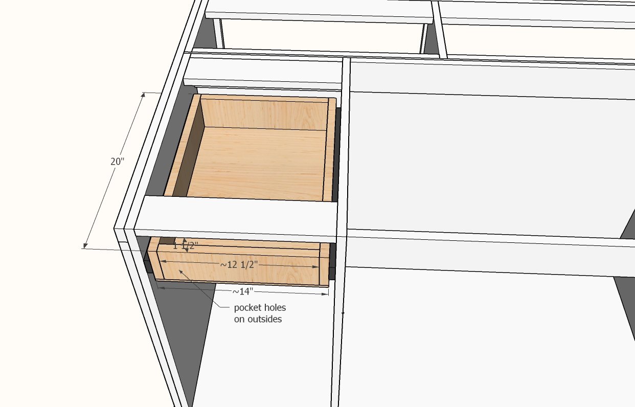 Kitchen Island with Open Shelving — step 11