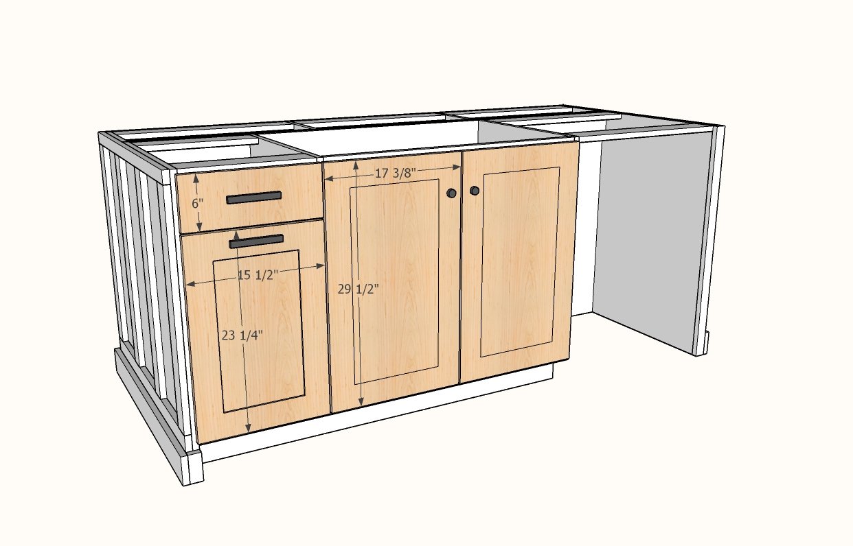Kitchen Island with Open Shelving — step 12