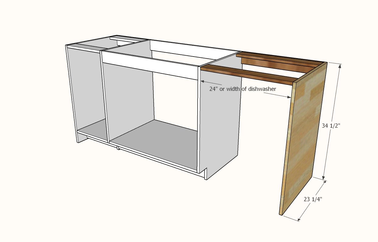 Kitchen Island with Open Shelving — step 4