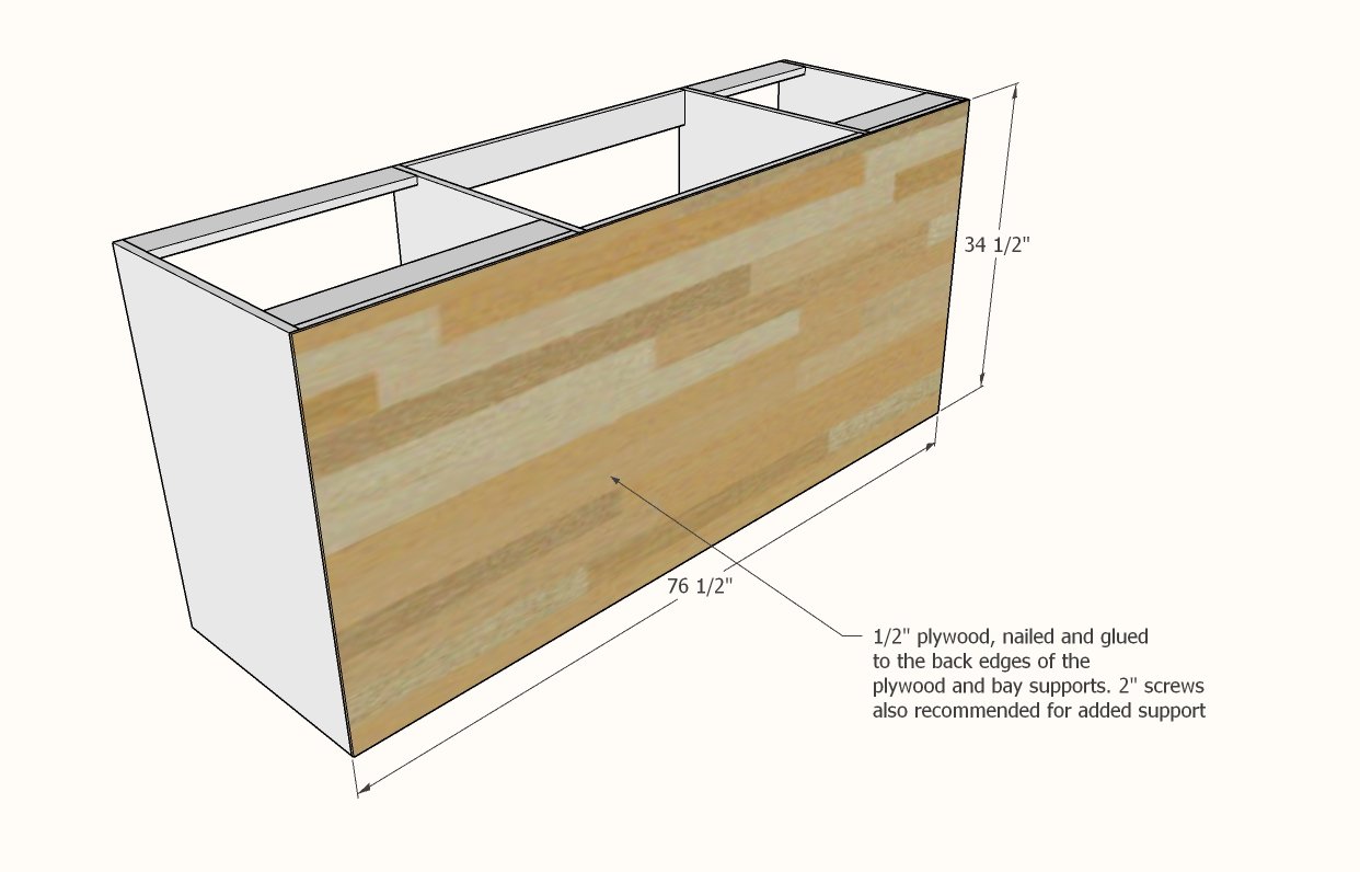Kitchen Island with Open Shelving — step 5