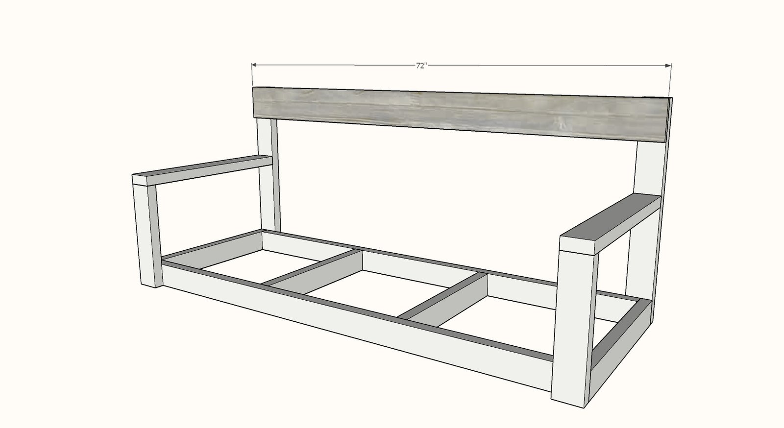 Large Modern Porch Swing Couch — step 5