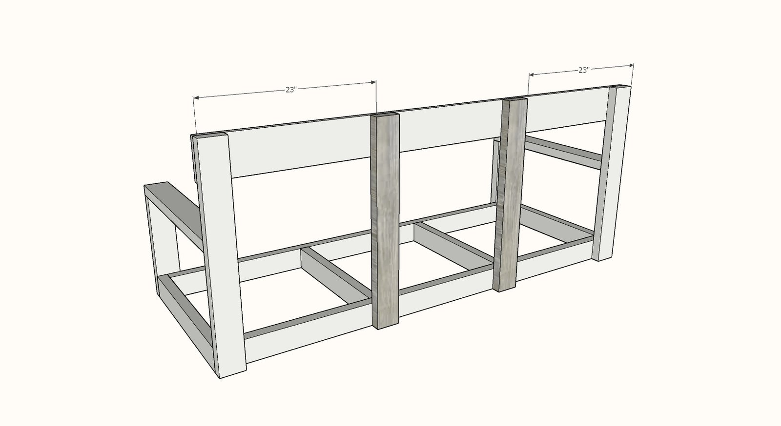 Large Modern Porch Swing Couch — step 6
