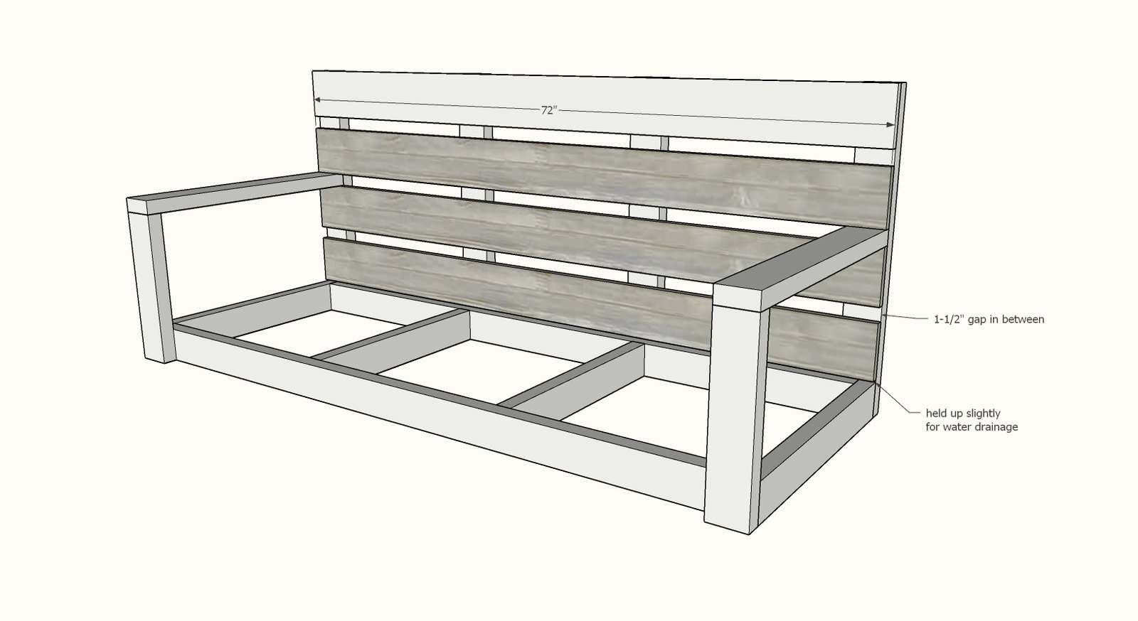 Large Modern Porch Swing Couch — step 7