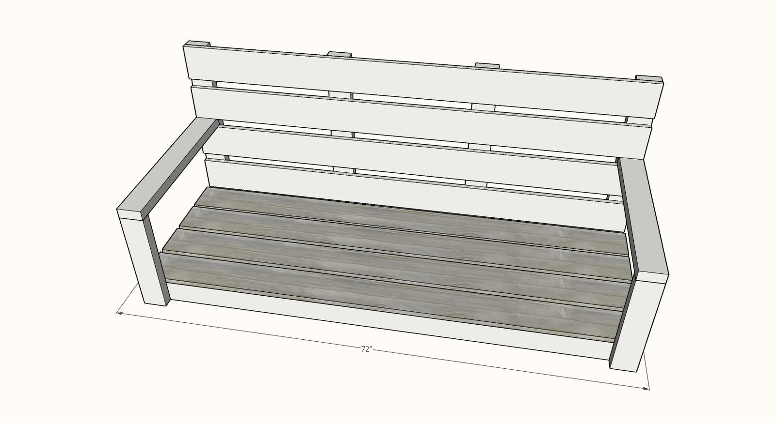 Large Modern Porch Swing Couch — step 8