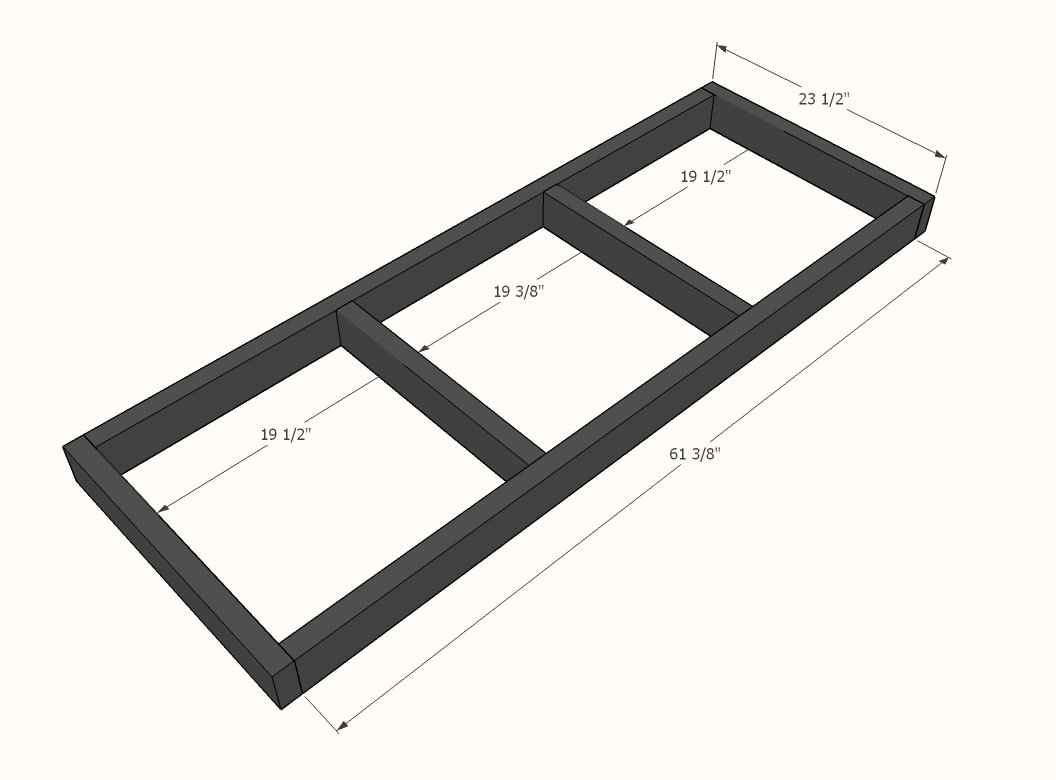 Large Outdoor Bench with X Backs — step 2