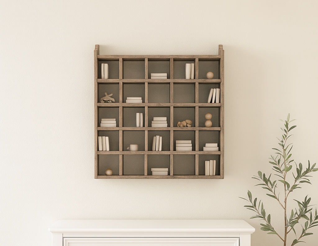 Large Square Wall Cubby Organizer for Small Items