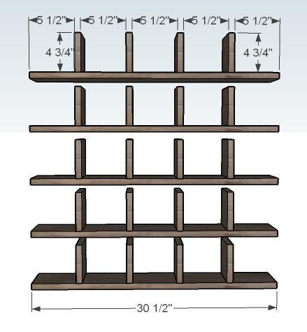 Large Square Wall Cubby Organizer for Small Items — step 1