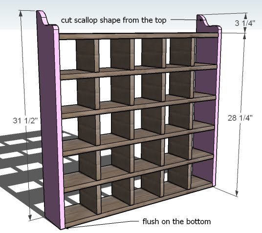 Large Square Wall Cubby Organizer for Small Items — step 4