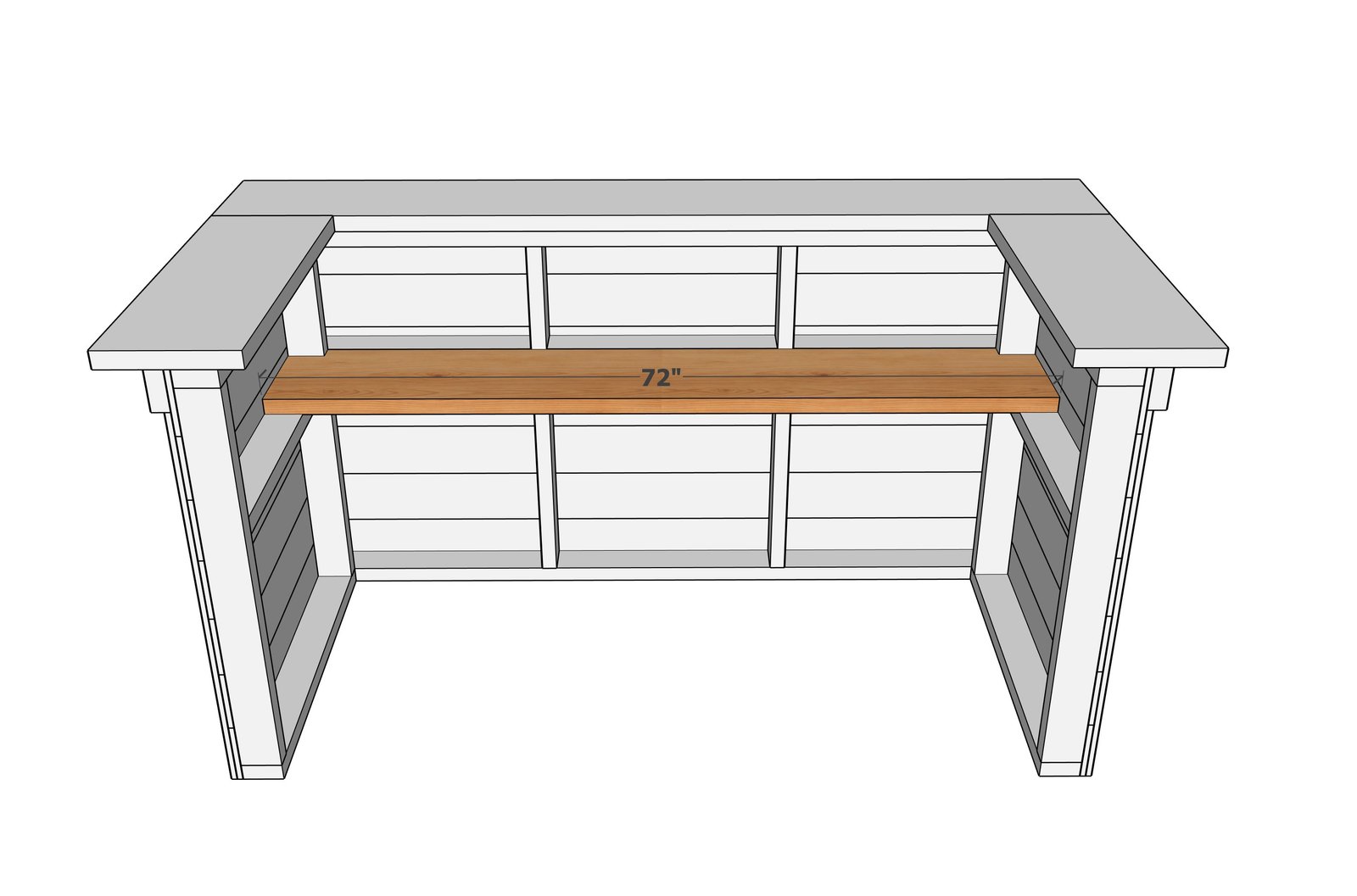 Large Three Sided Outdoor Bar — step 9