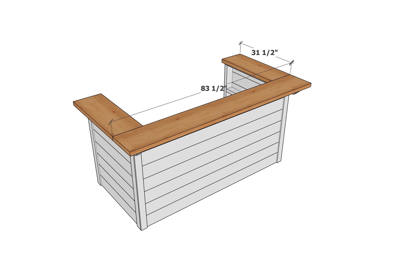 Large Three Sided Outdoor Bar — step 10