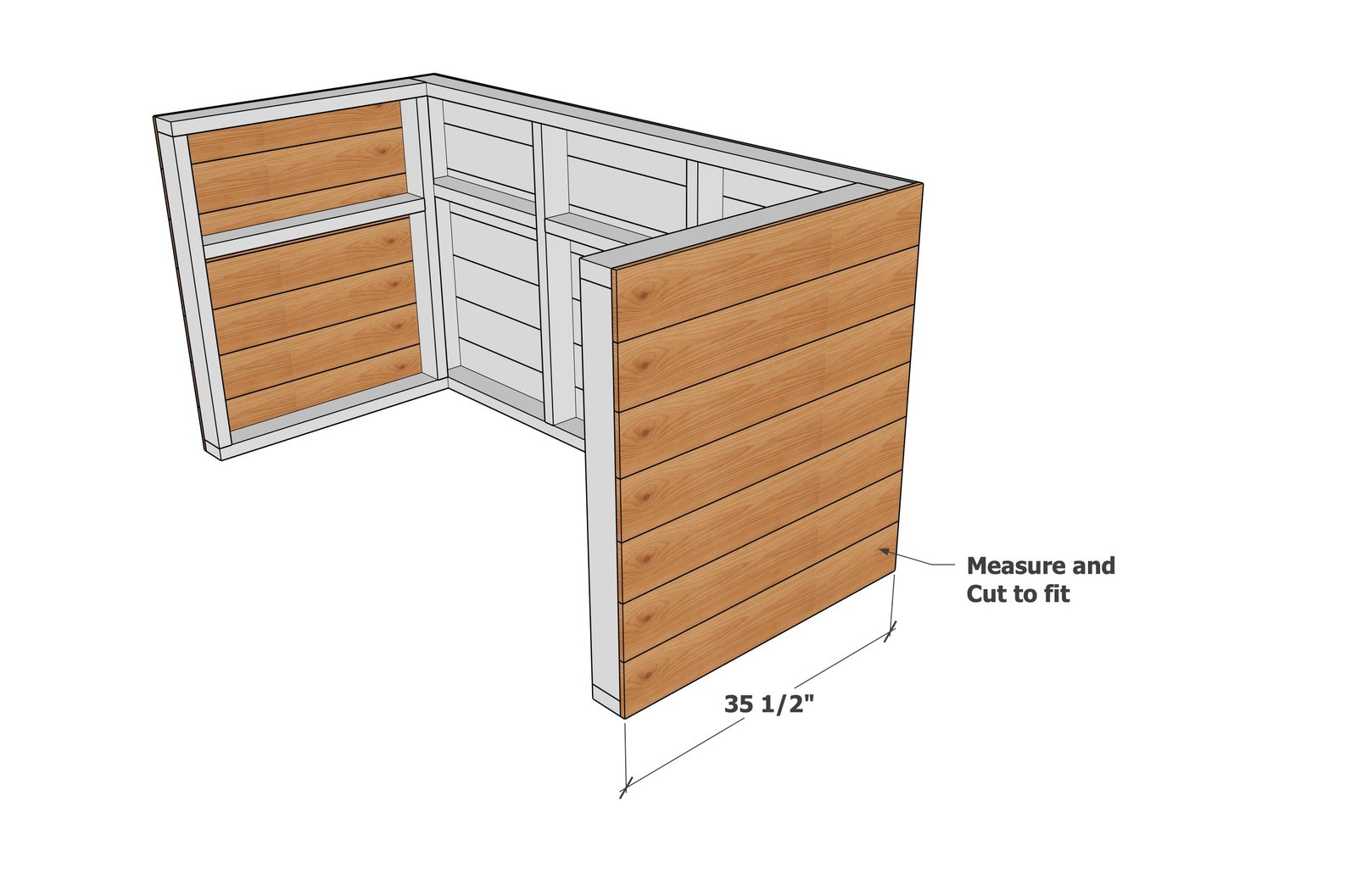 Large Three Sided Outdoor Bar — step 5